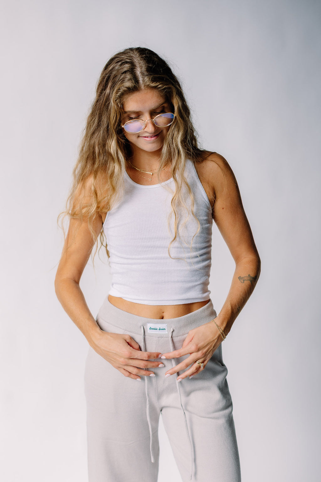 Fine Yarn Knit Sweater Wide Pant