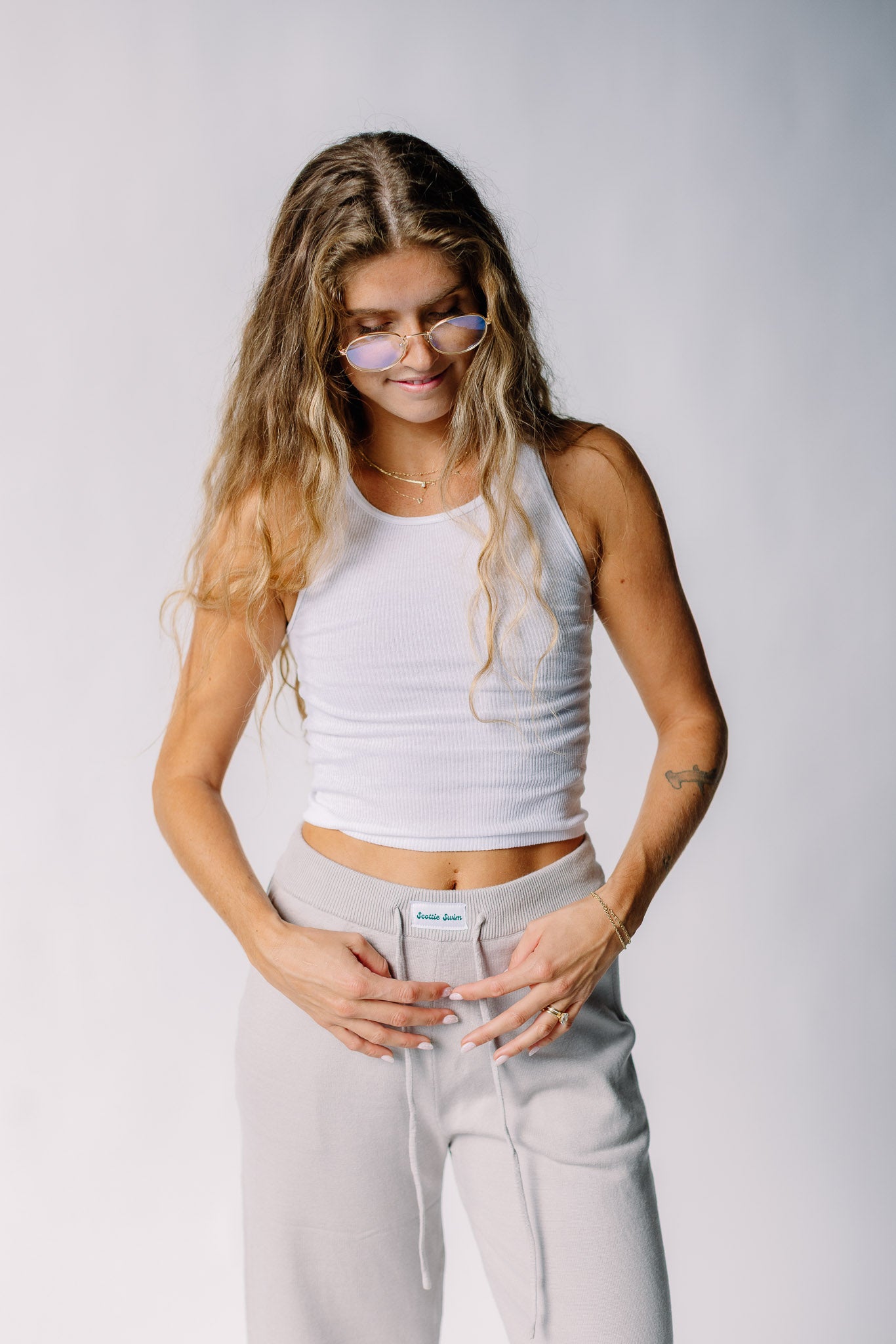 Fine Yarn Knit Sweater Wide Pant