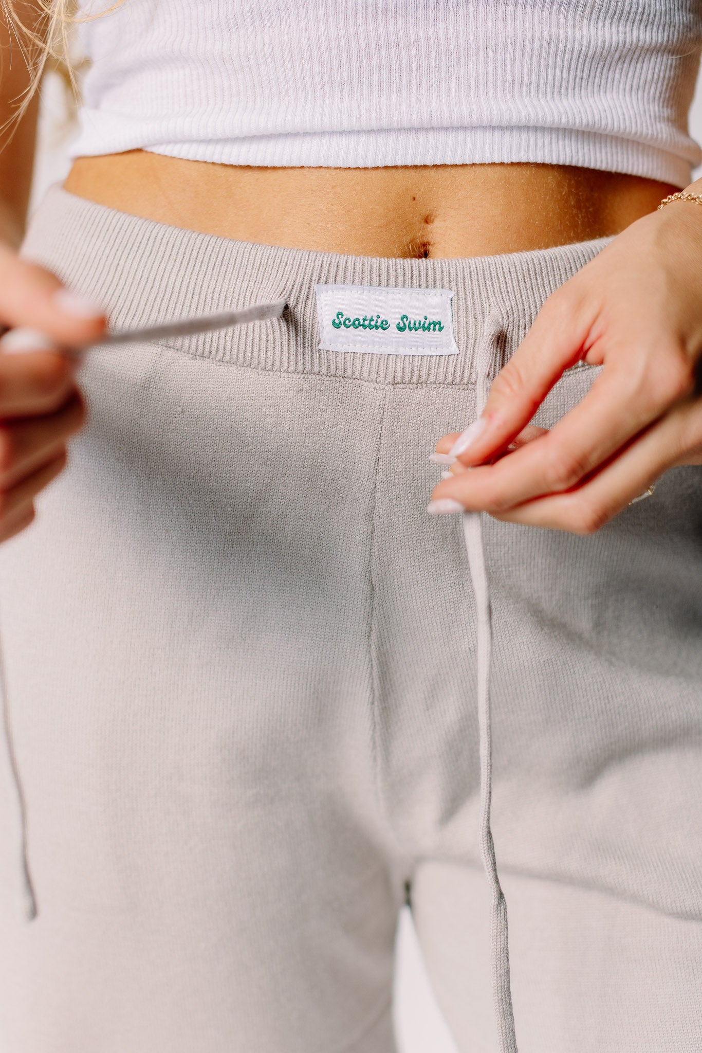 Fine Yarn Knit Sweater Wide Pant