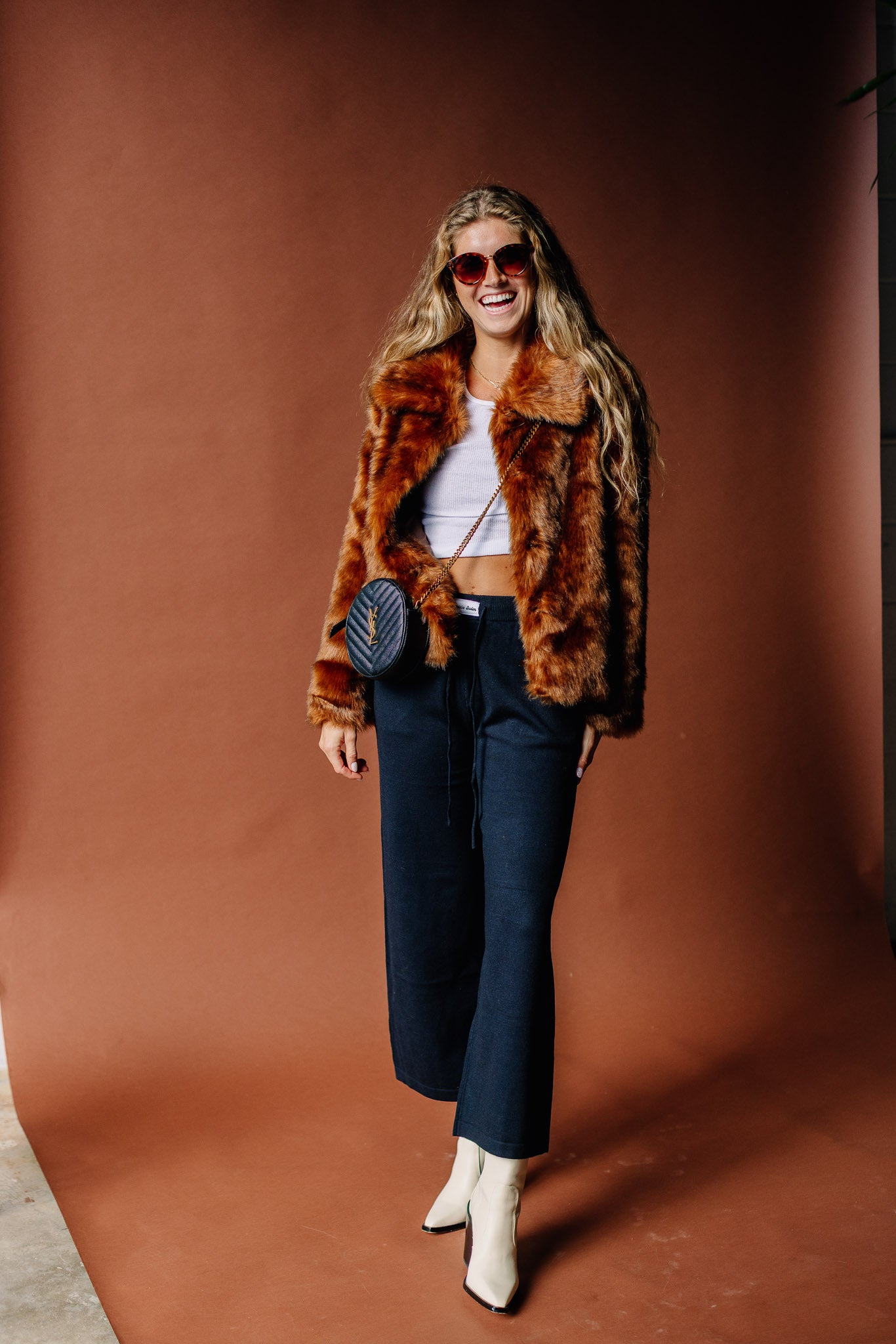 Fine Yarn Knit Sweater Wide Pant