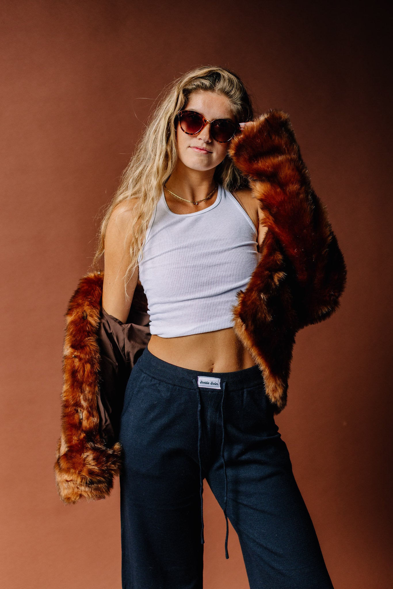 Fine Yarn Knit Sweater Wide Pant