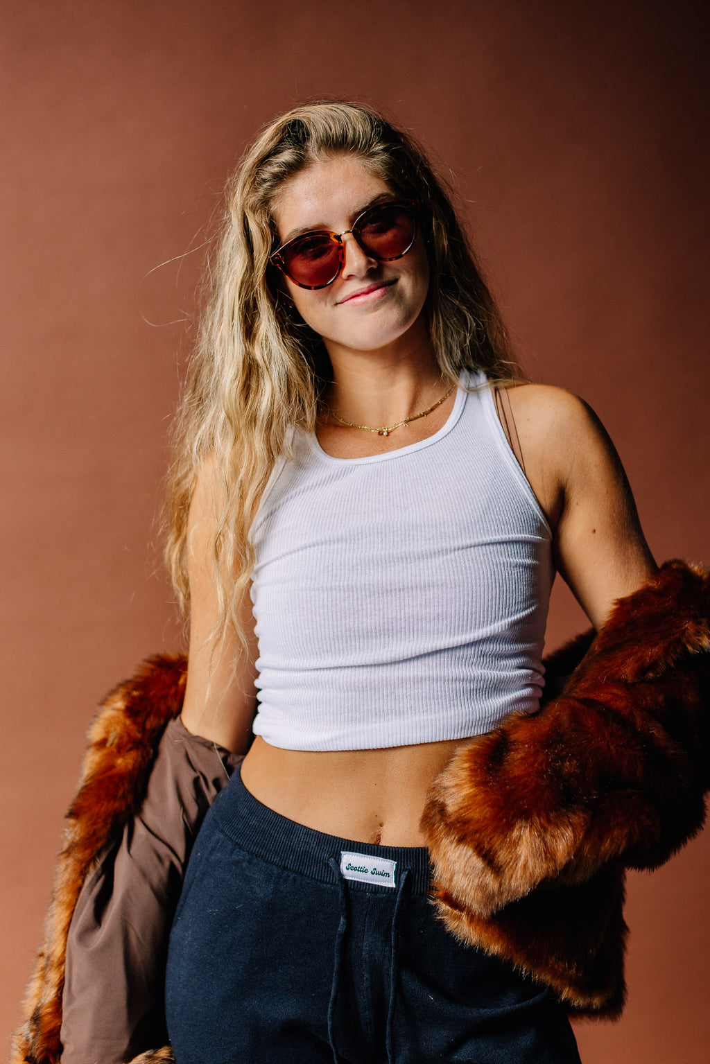 Fine Yarn Knit Sweater Wide Pant