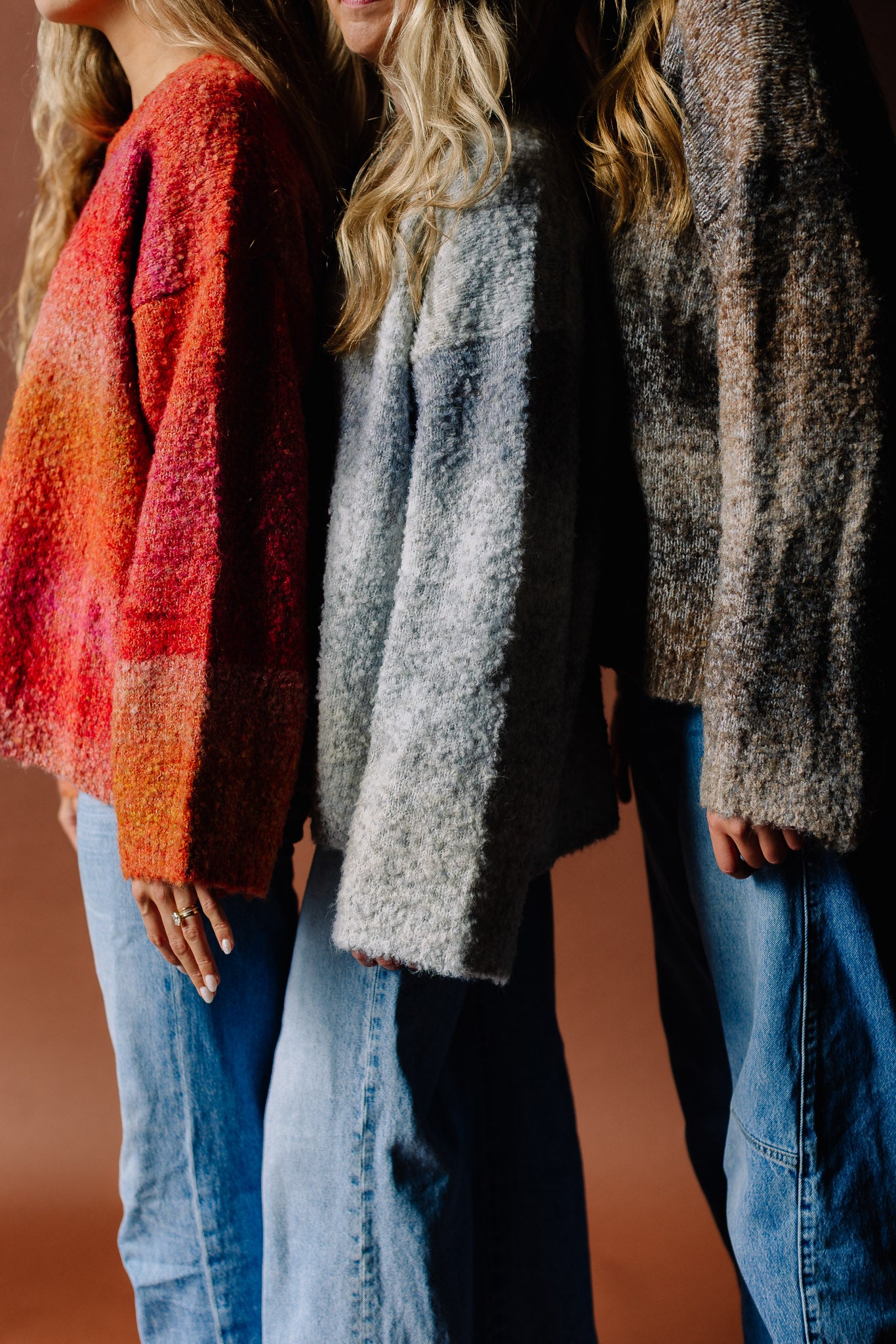 Loose Fit Ombre Scottie Sweater