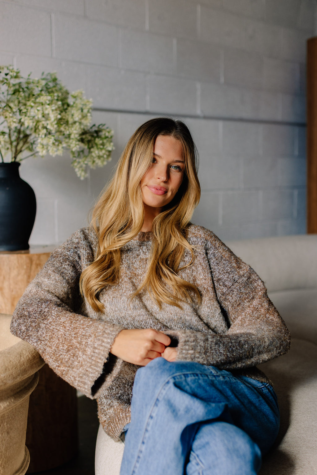 Loose Fit Ombre Scottie Sweater