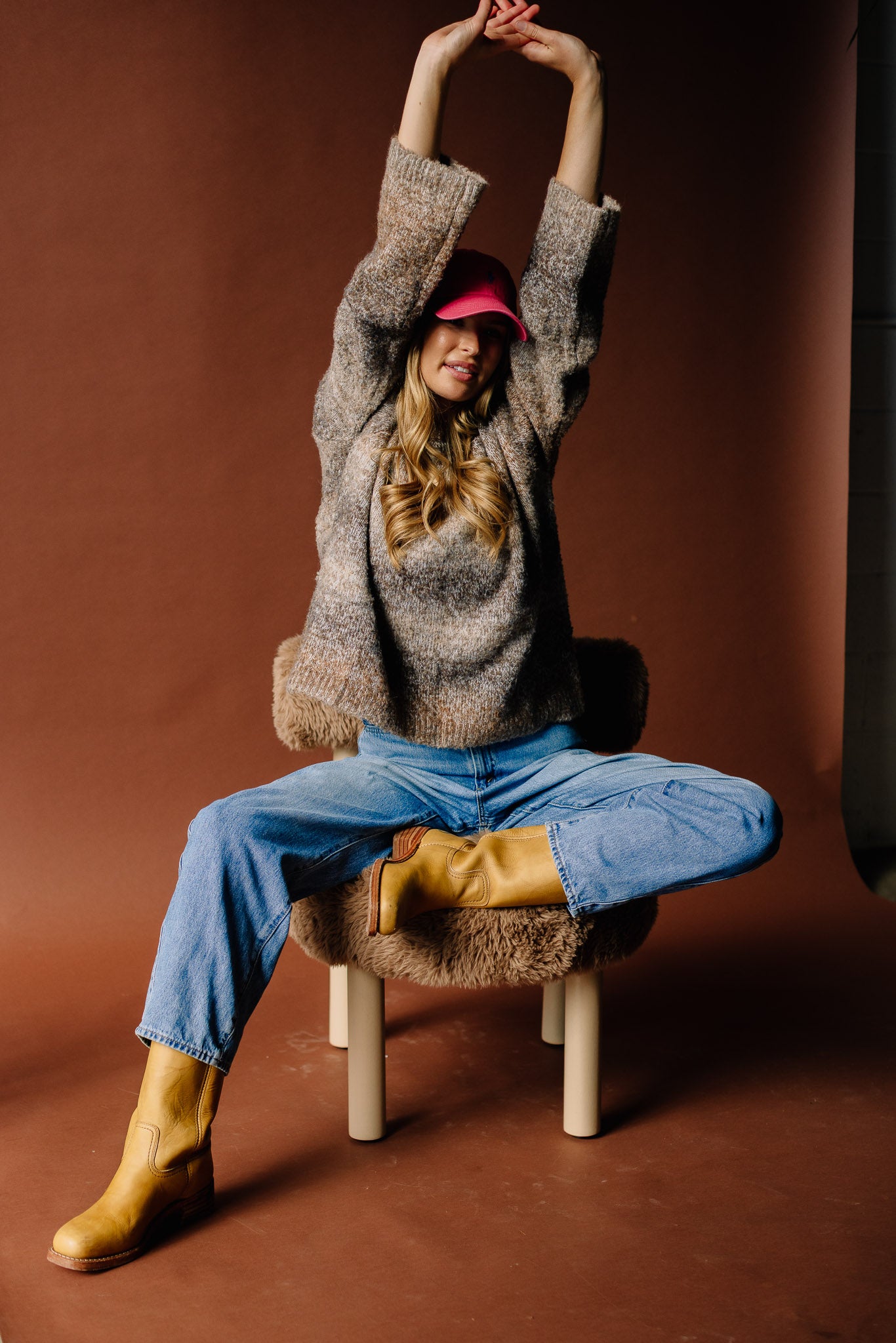 Loose Fit Ombre Scottie Sweater