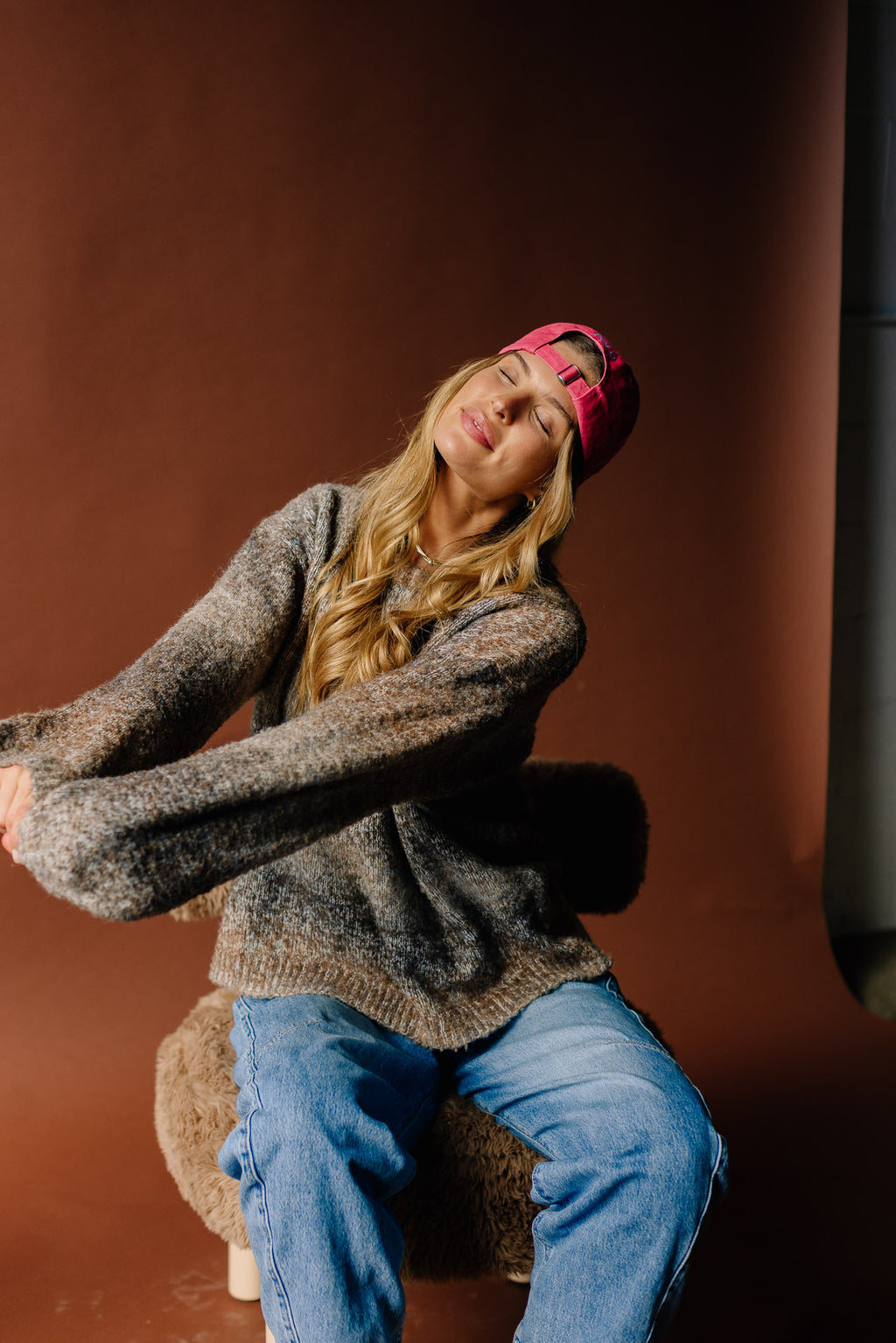 Loose Fit Ombre Scottie Sweater