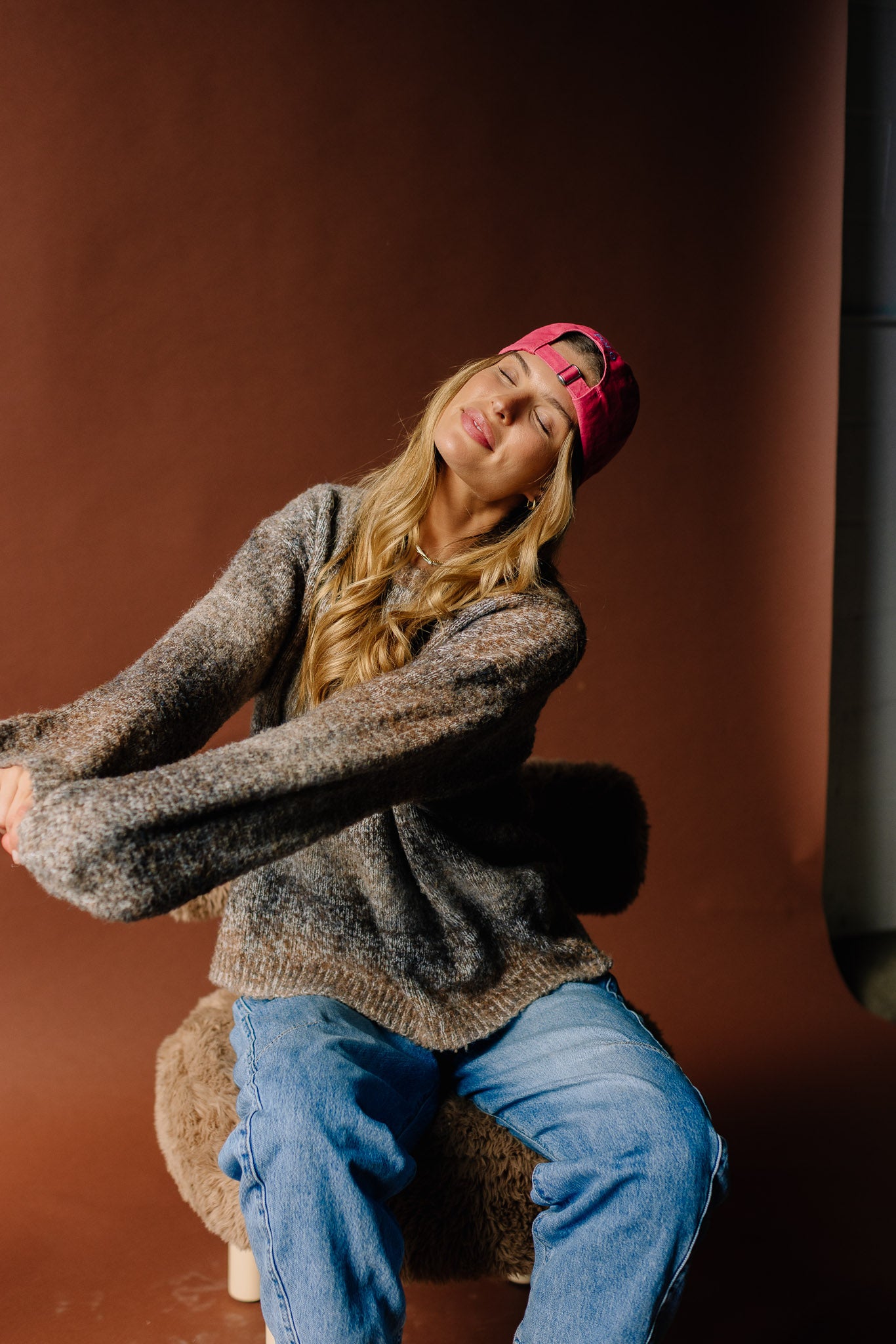 Loose Fit Ombre Scottie Sweater