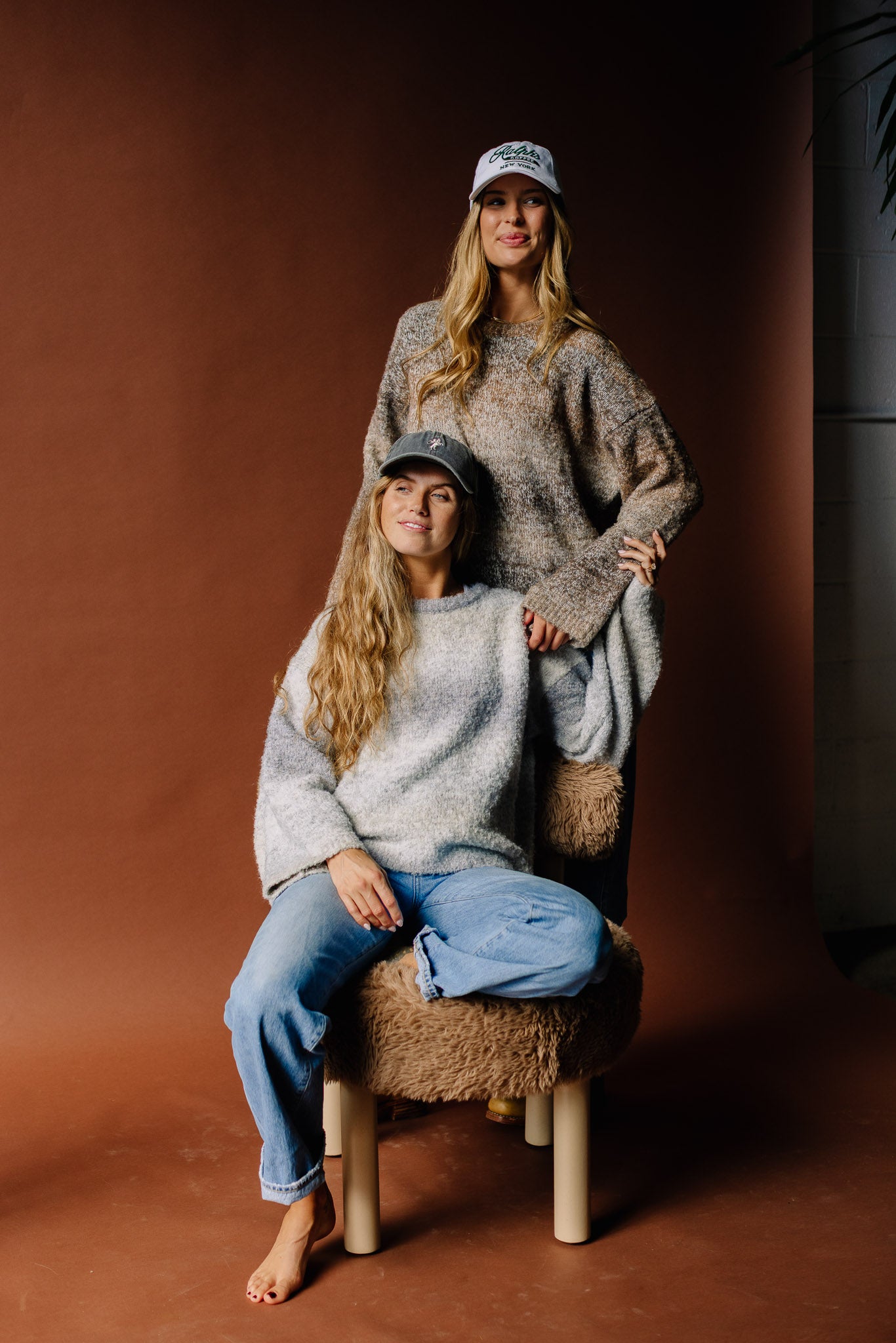 Loose Fit Ombre Scottie Sweater