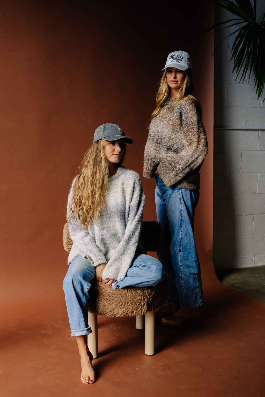 Loose Fit Ombre Scottie Sweater