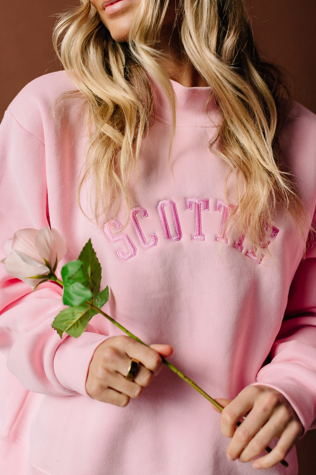 Cozy Fleece Half-High Neck Sweatshirt