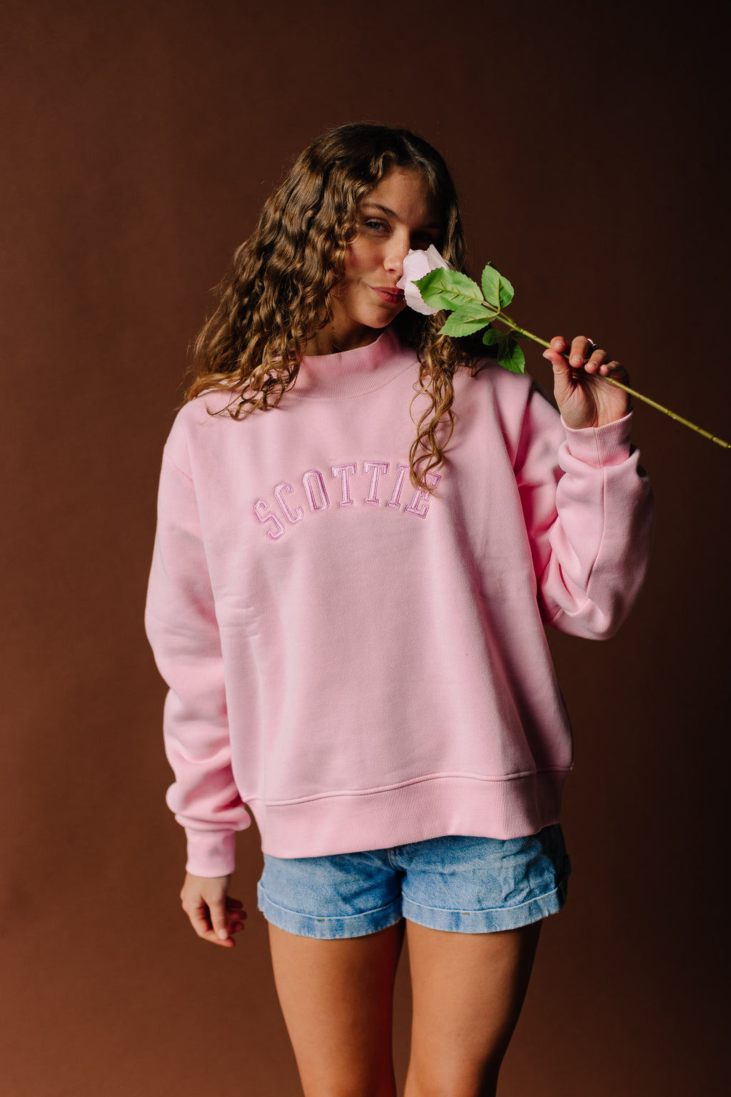 Cozy Fleece Half-High Neck Sweatshirt