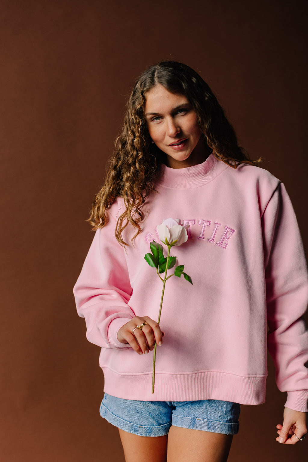 Cozy Fleece Half-High Neck Sweatshirt