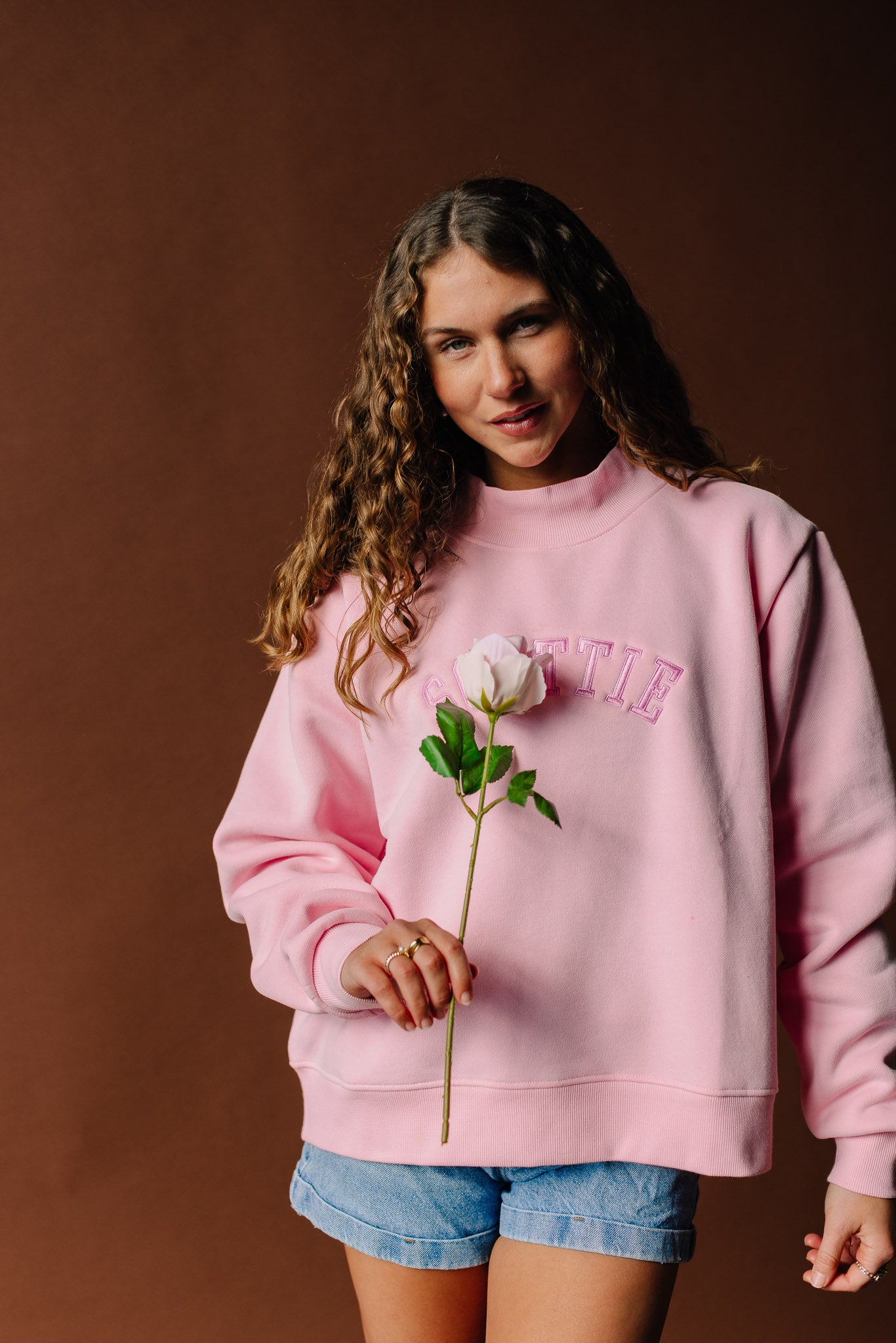 Cozy Fleece Half-High Neck Sweatshirt