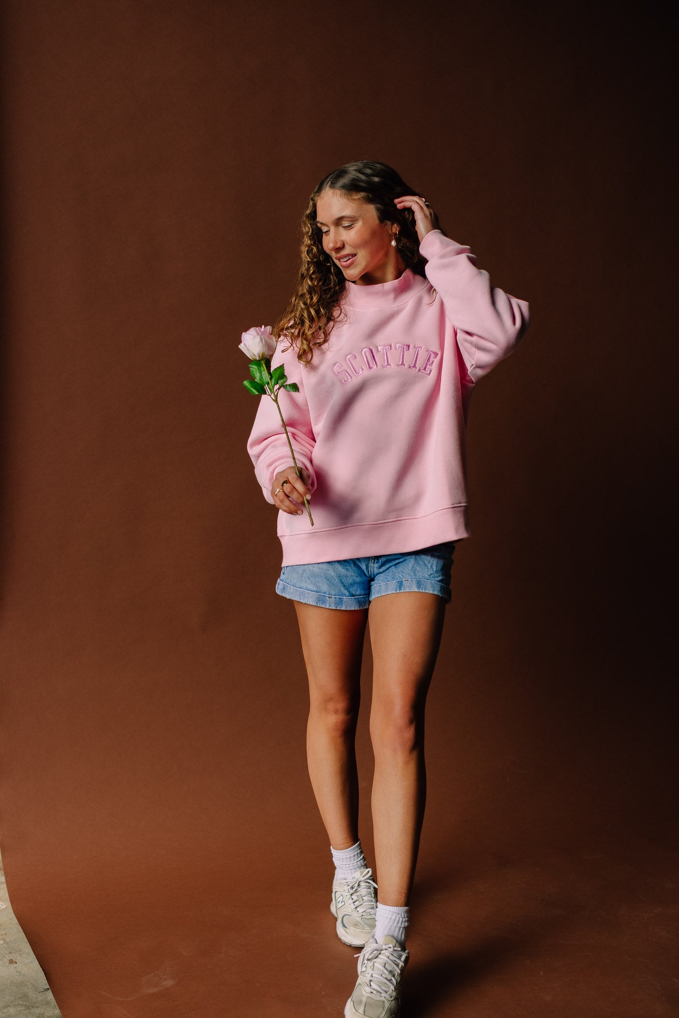 Cozy Fleece Half-High Neck Sweatshirt