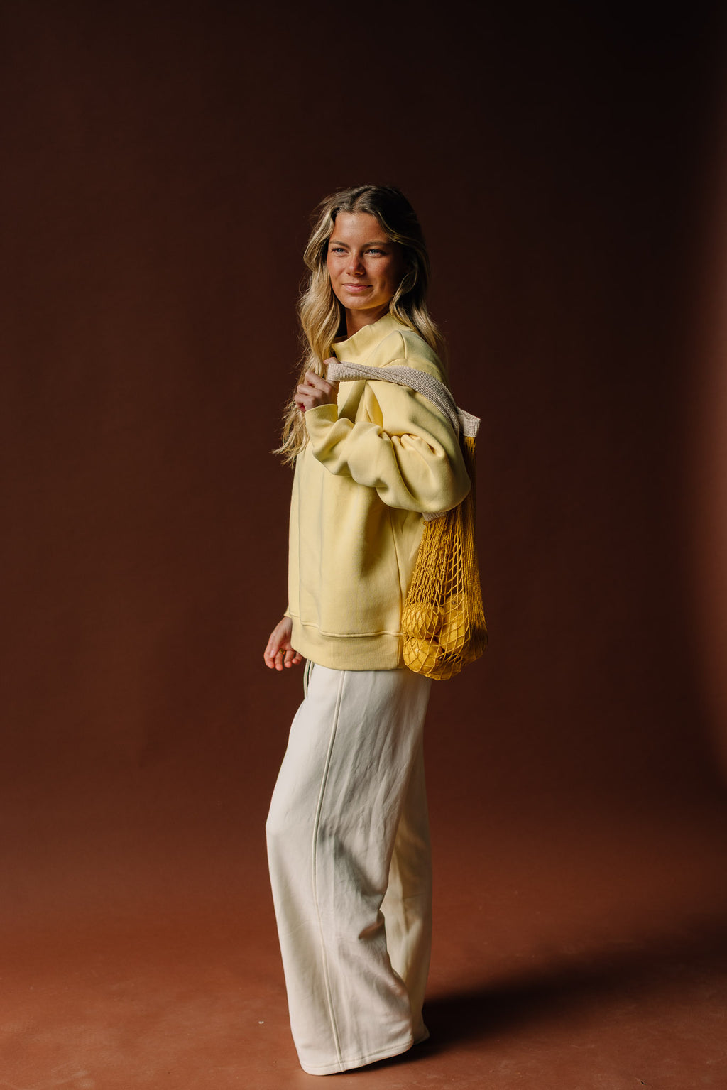 Cozy Fleece Half-High Neck Sweatshirt