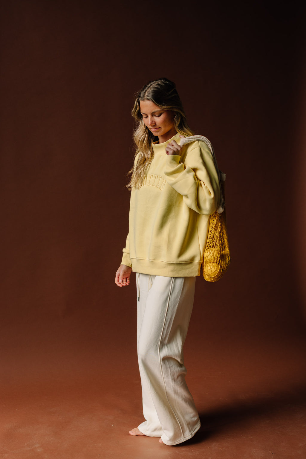 Cozy Fleece Half-High Neck Sweatshirt