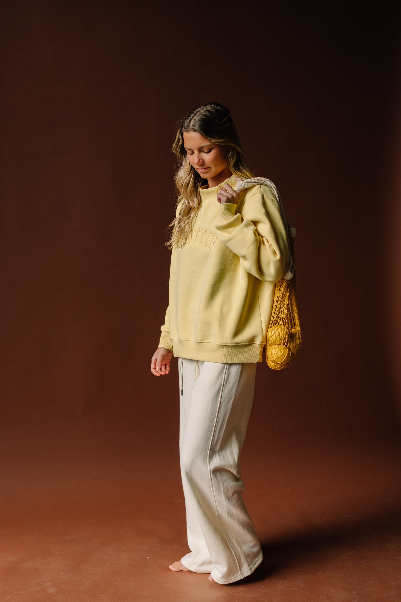 Cozy Fleece Half-High Neck Sweatshirt