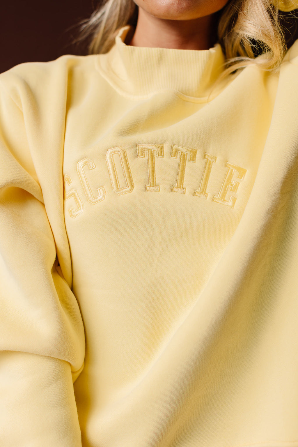 Cozy Fleece Half-High Neck Sweatshirt