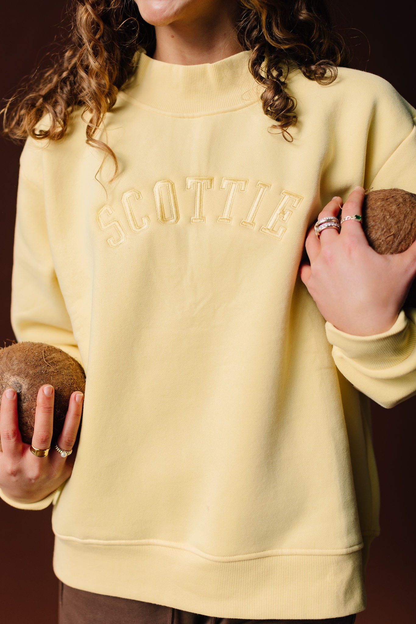 Cozy Fleece Half-High Neck Sweatshirt