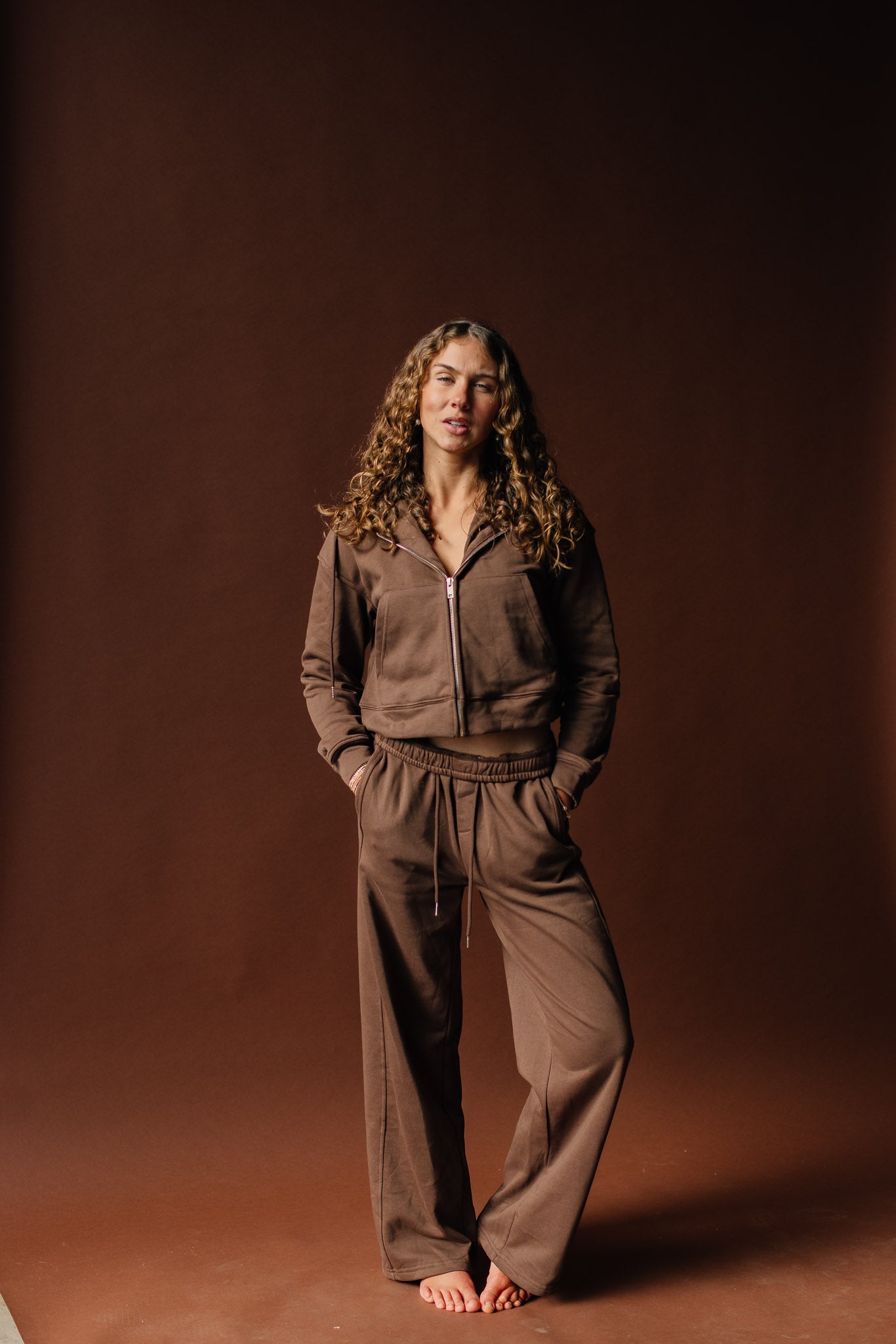 Drawstring Wide Leg Sweatpants