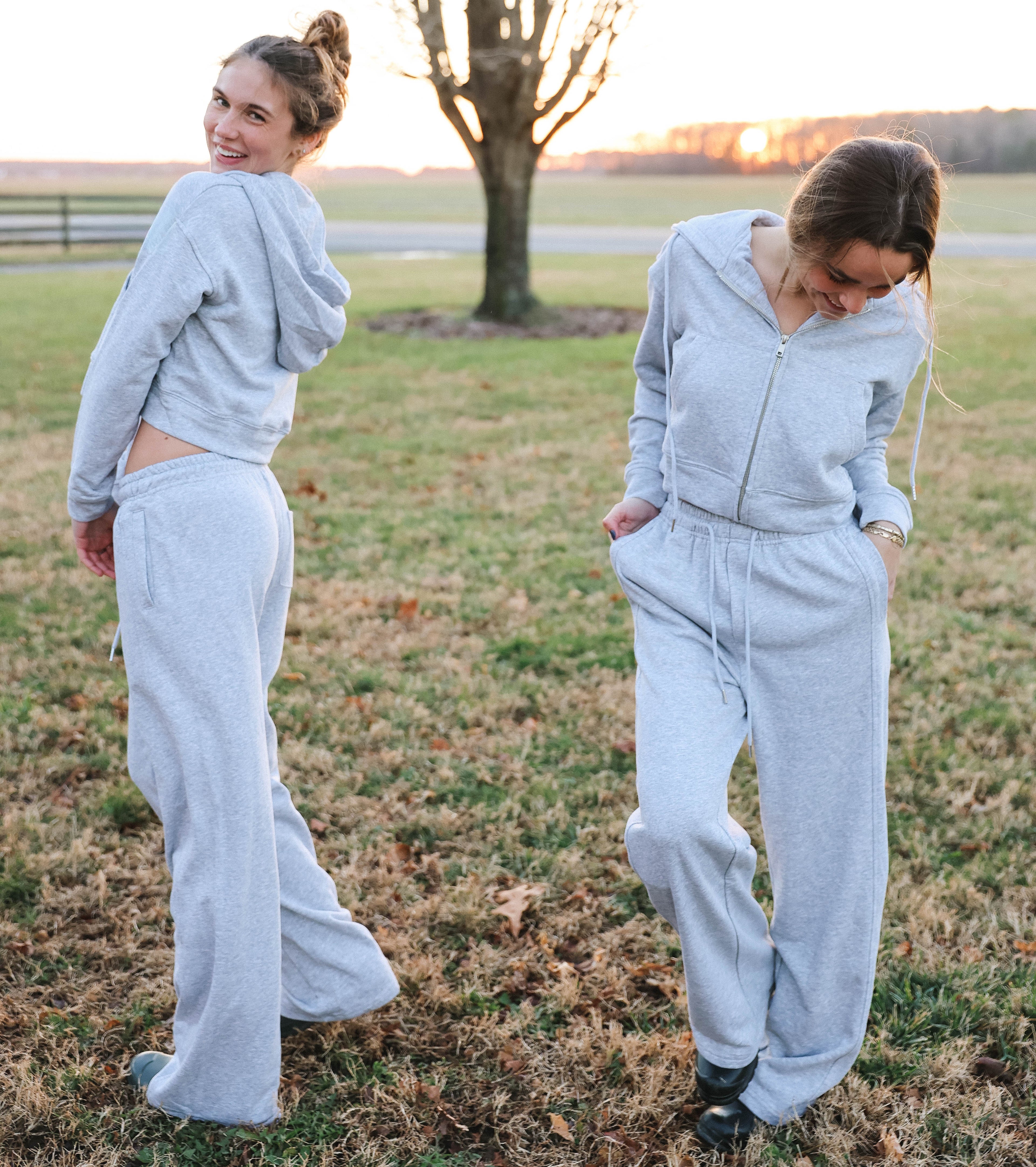 Drawstring Wide Leg Sweatpants