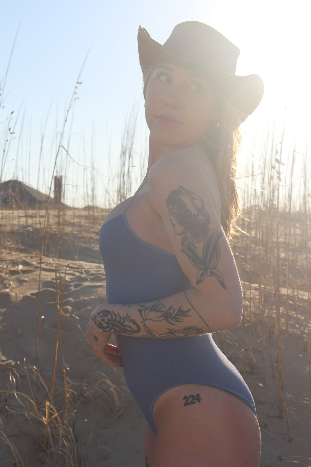 Corded Square Neck One Piece