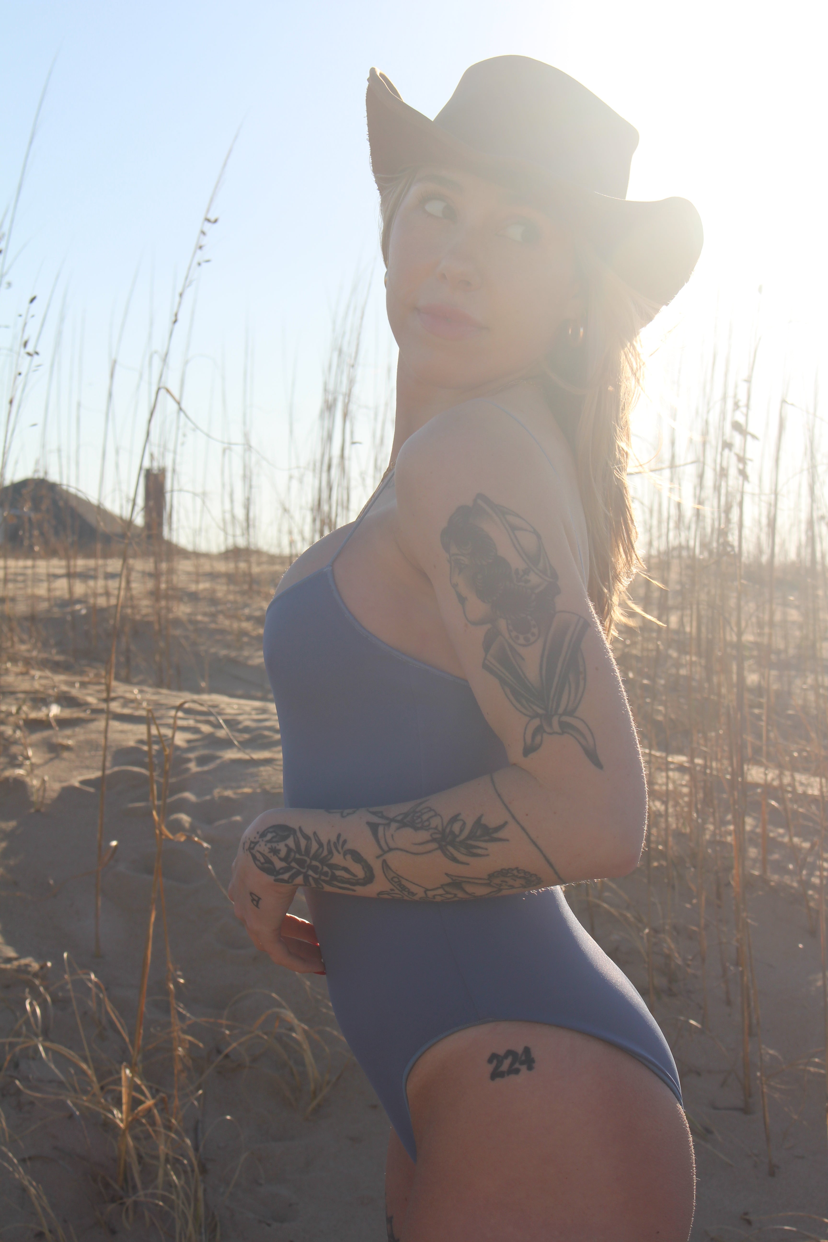 Corded Square Neck One Piece