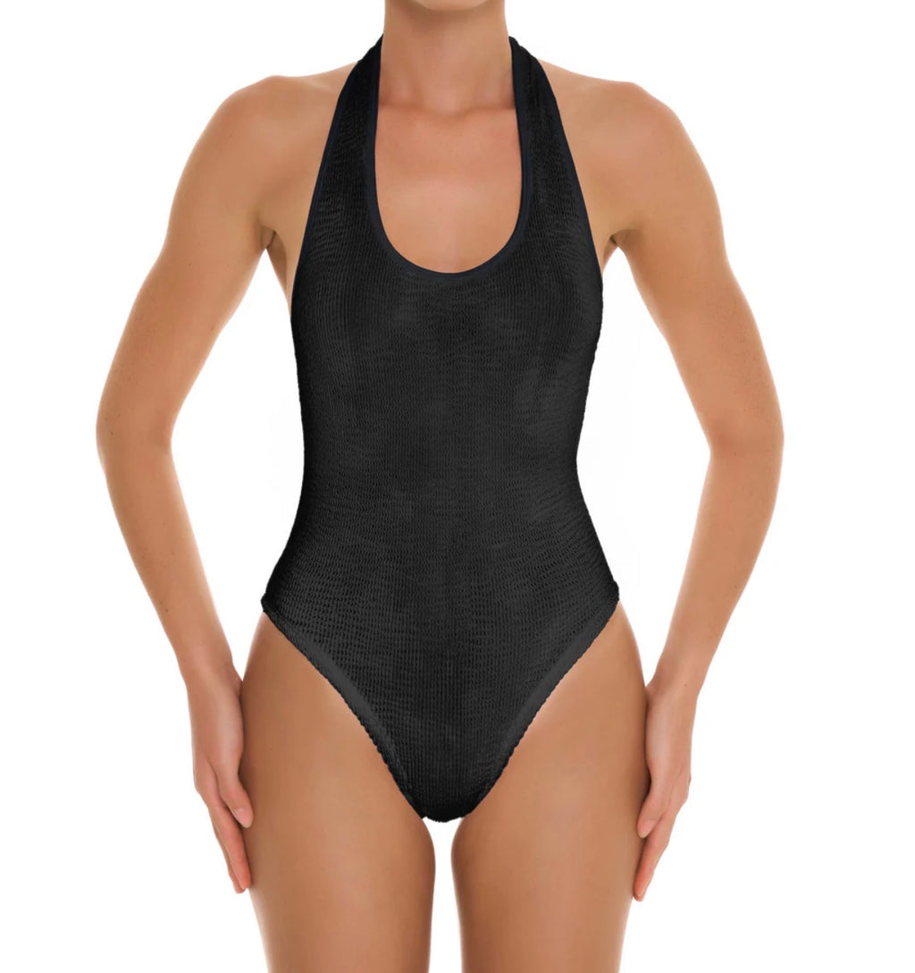 ♻️ Eco Crinkle Halter One Piece