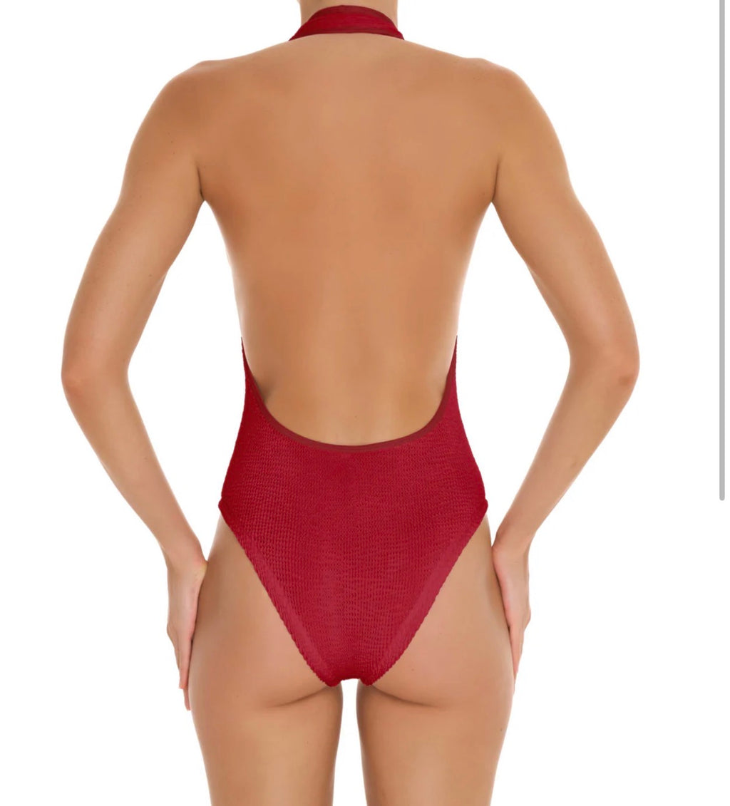 ♻️ Eco Crinkle Halter One Piece