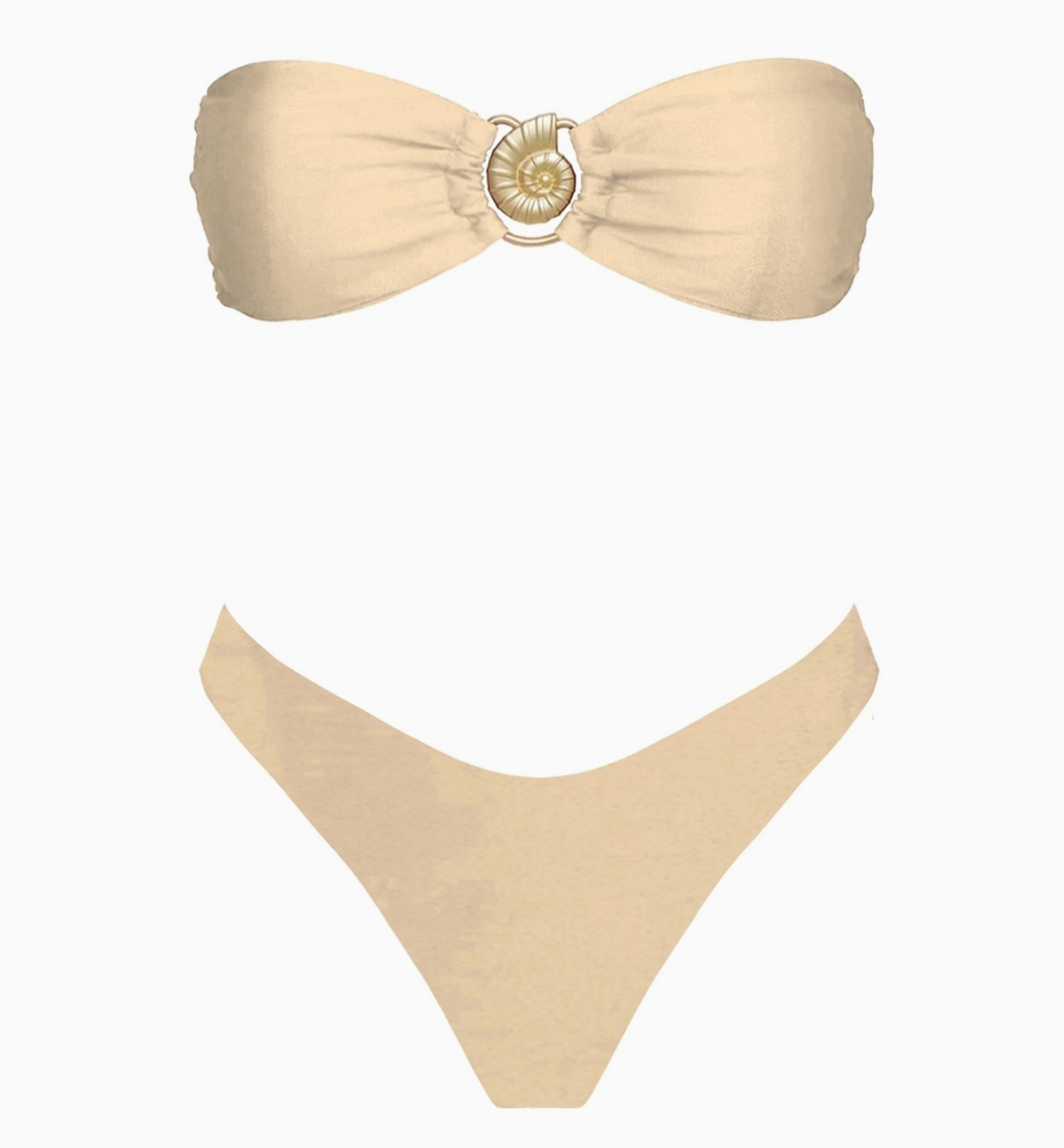 Shell Bandeau Bikini Top