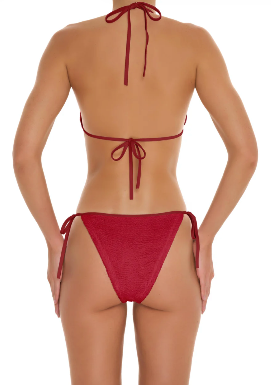 ♻️ Eco Crinkle Binding Triangle Bikini Top